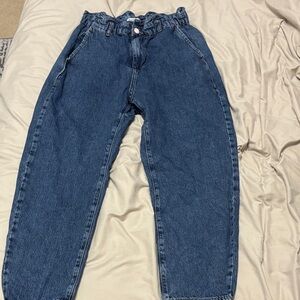 Zara Dark Blue Wide Leg Jeans